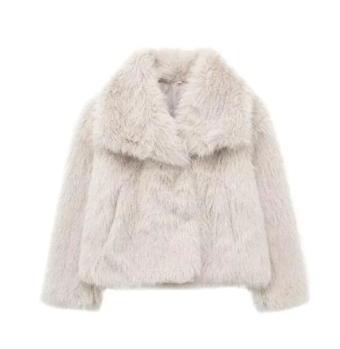 Veste Fourrure Synthétique Femme Hivernale Chaud