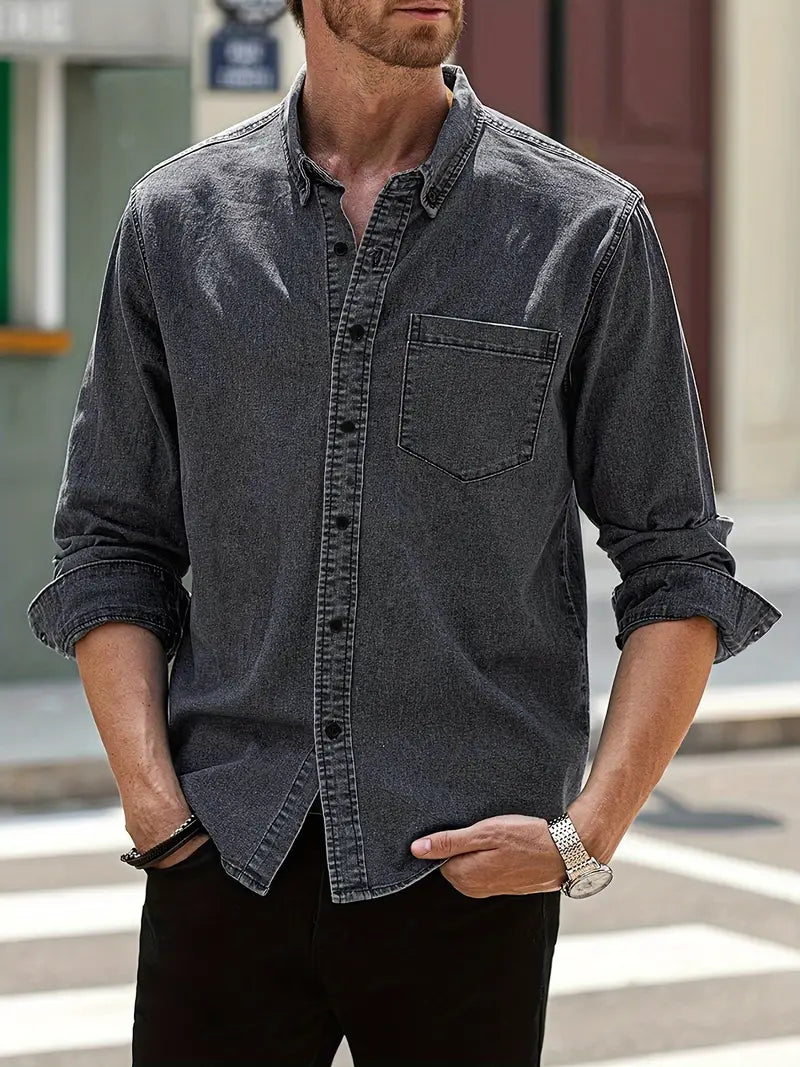 Chemise Denim Manche Longue Classique