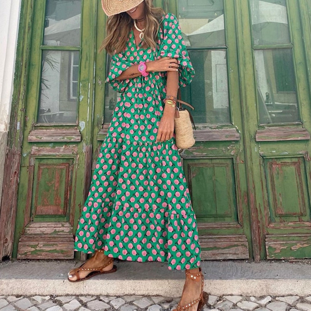 Robe Longue Été Fleurs Colorées