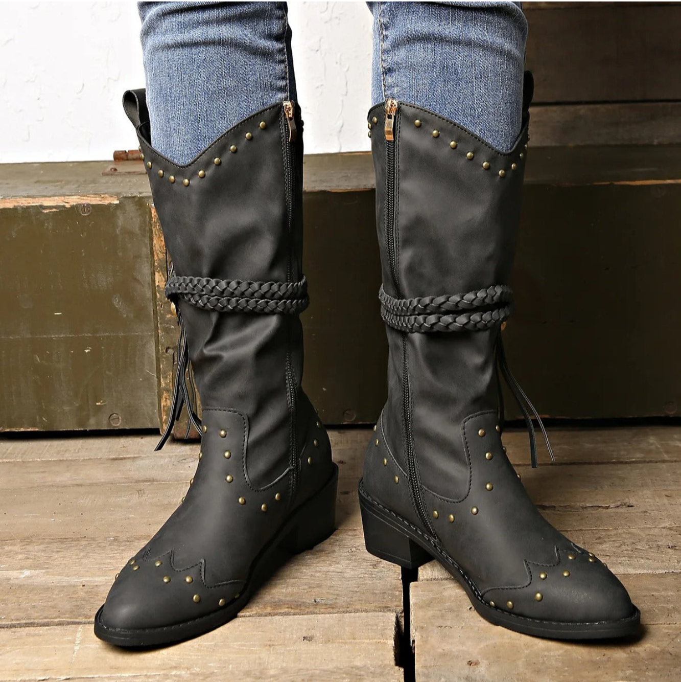 Bottes Country Féminines à Talons Hauts