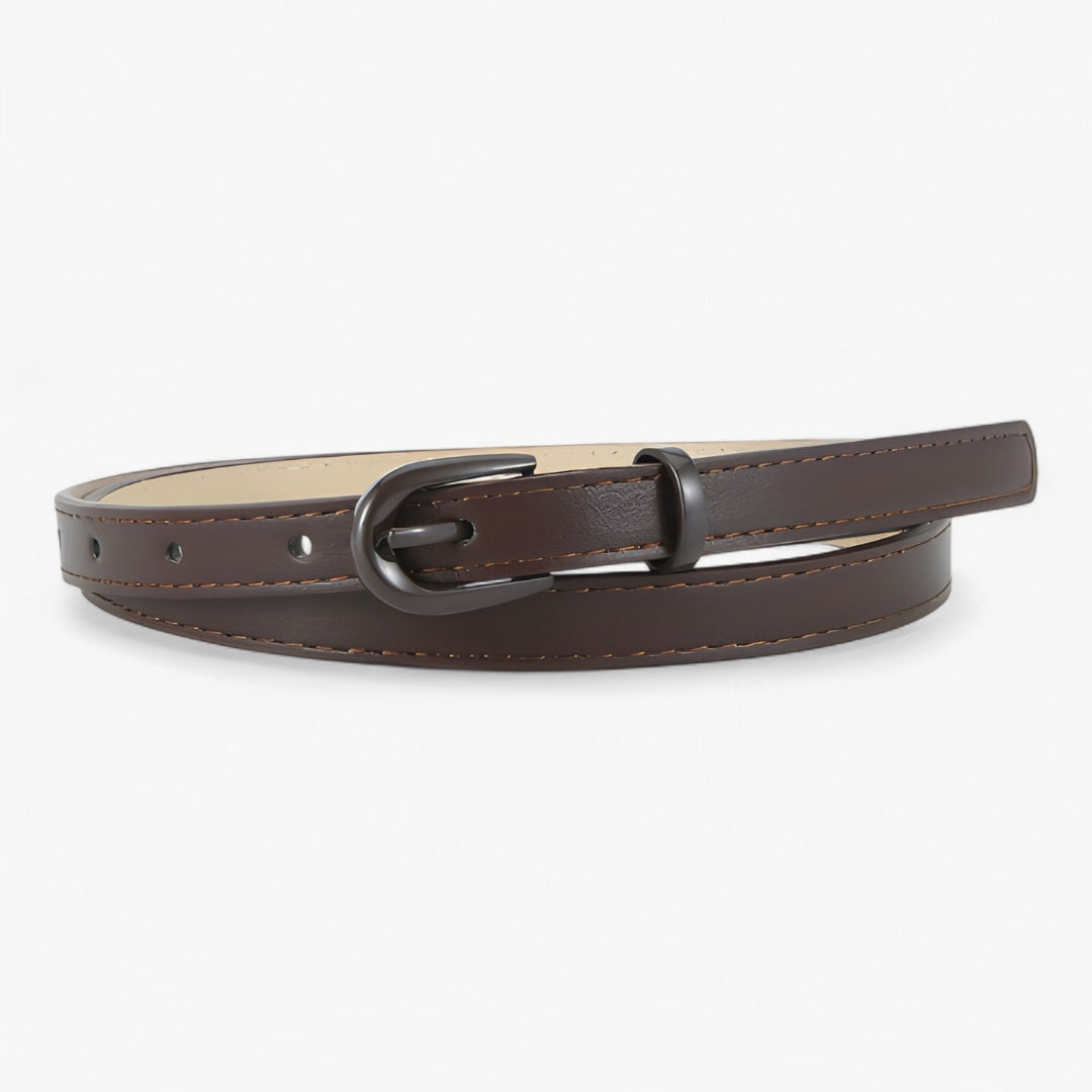 Ceinture Cuir Classique avec Boucle Simple et Taille Ajustable