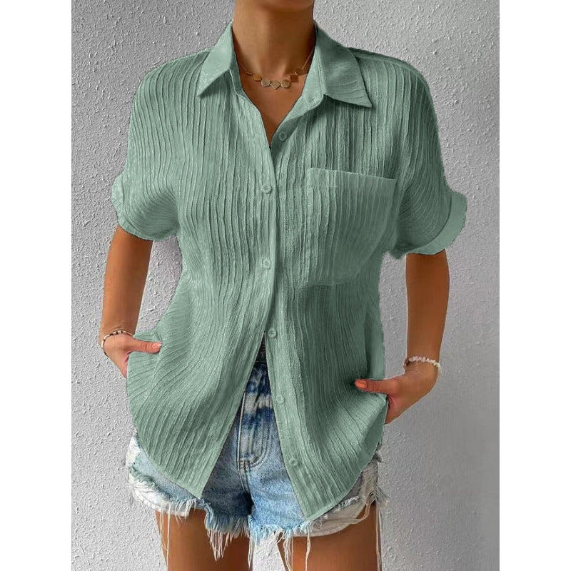 Chemise Femme Manches Courtes Élégante et Chic