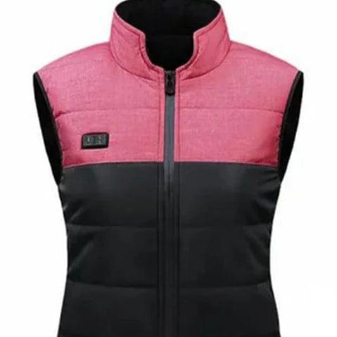 Gilet chauffant imperméable à fermeture éclair