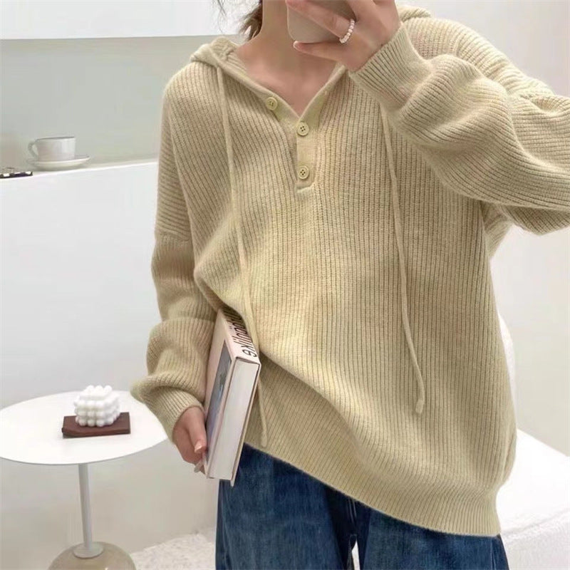 Pull Capuche Femme Grande Taille Tricot Doux