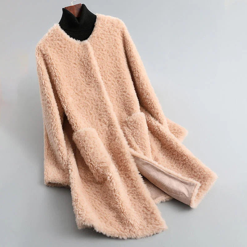 Manteau Femme Hiver Chic à Col Oversize