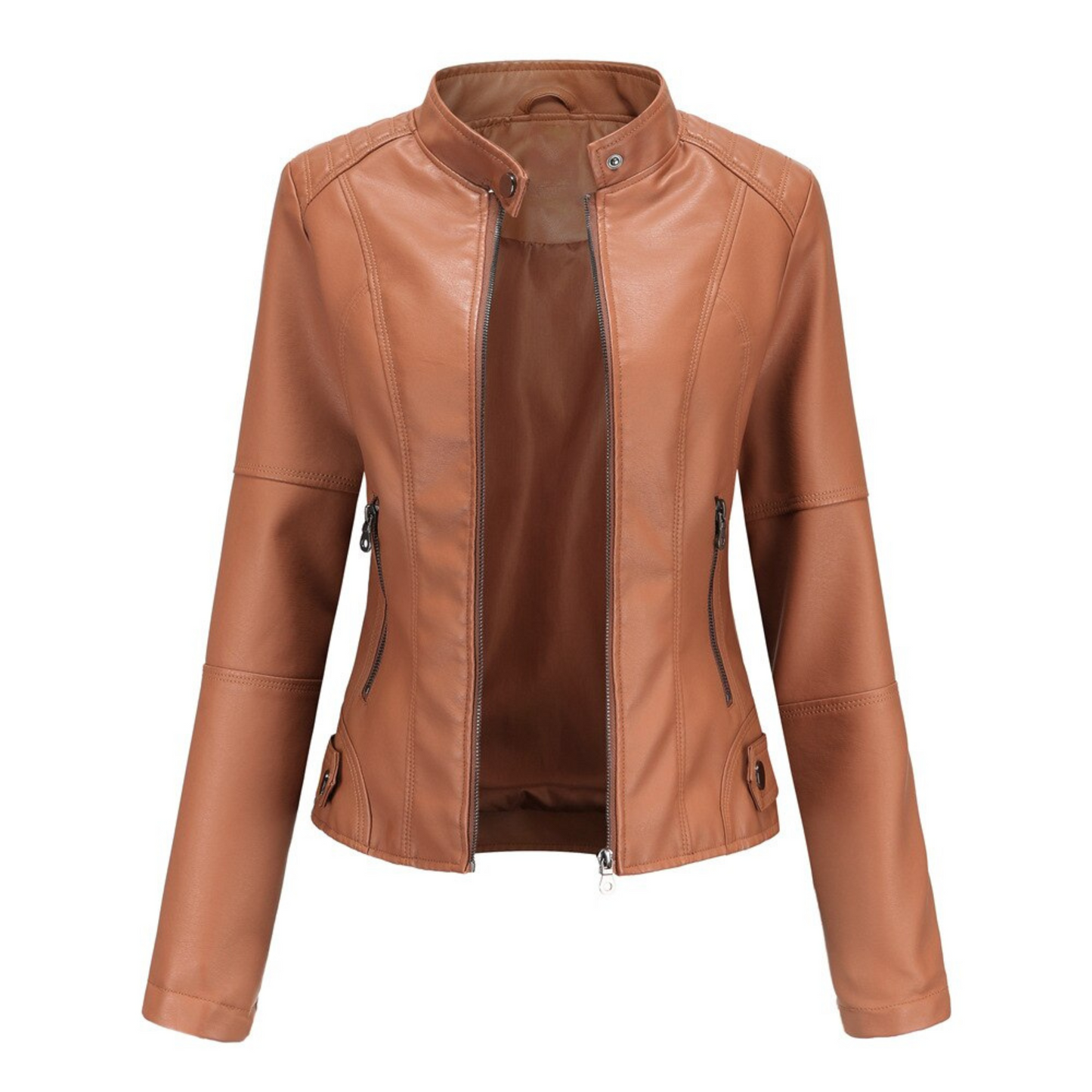 Veste Femme Élégante Col Montant