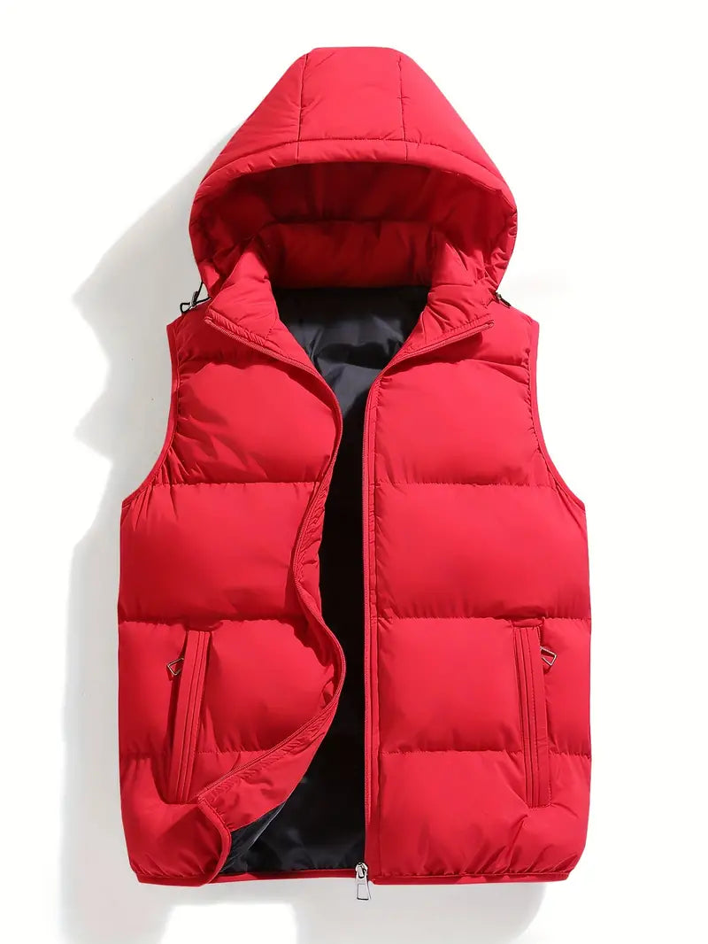 Blouson Hiver Homme Léger avec Capuche et Doublure Chaude