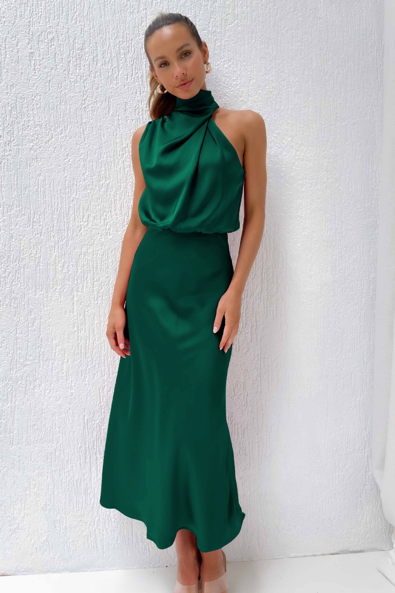 Robe Soirée Maxi Sans Manches pour Femme Élégante