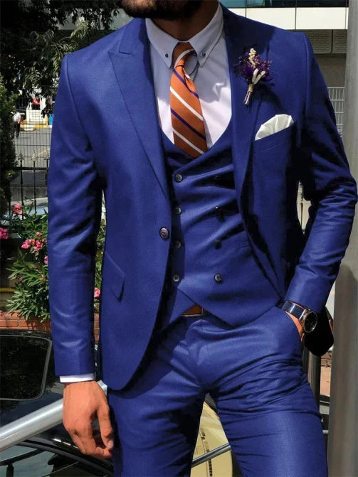 Costume Mariage Homme Classique Tailleur Noir Slim Fit