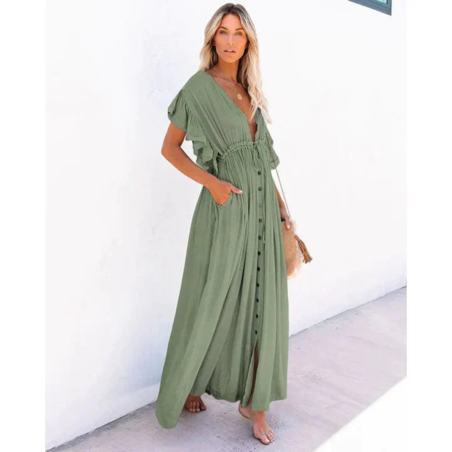 Robe de Plage Été Longue Floralière - PanierRoyale