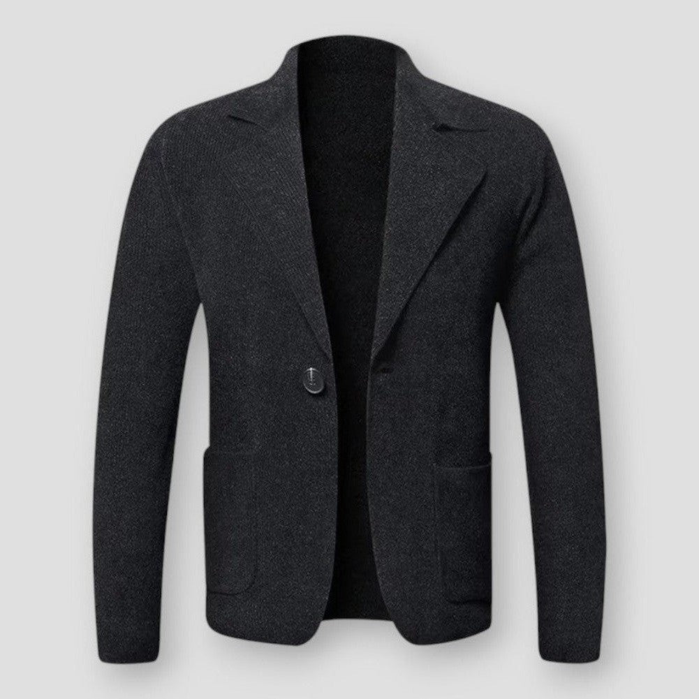 Veste Homme Élégante à Col Revers avec Fermeture Boutons