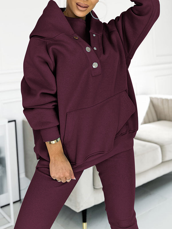 Sweat à Capuche Femme Doux et Élastique avec Pantalon Jogging Confortable