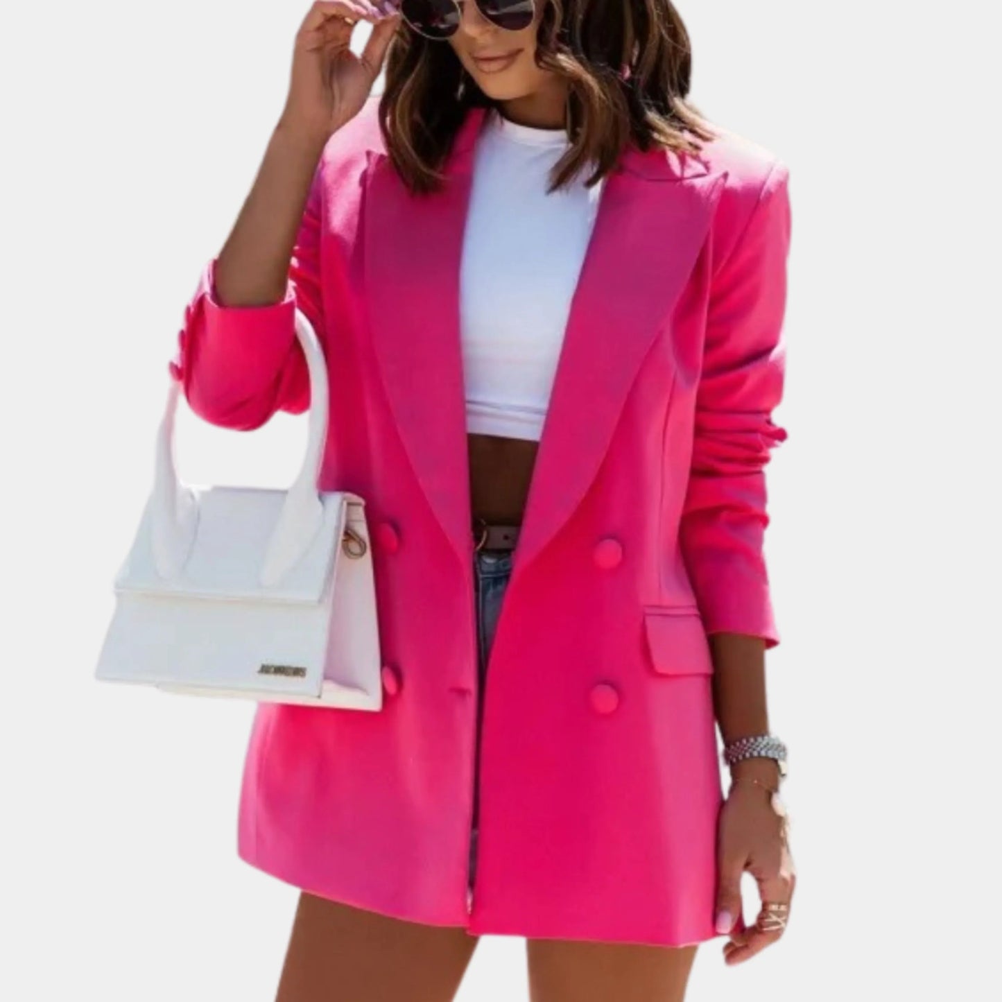Blazer Femme Élégant Longueur Grande