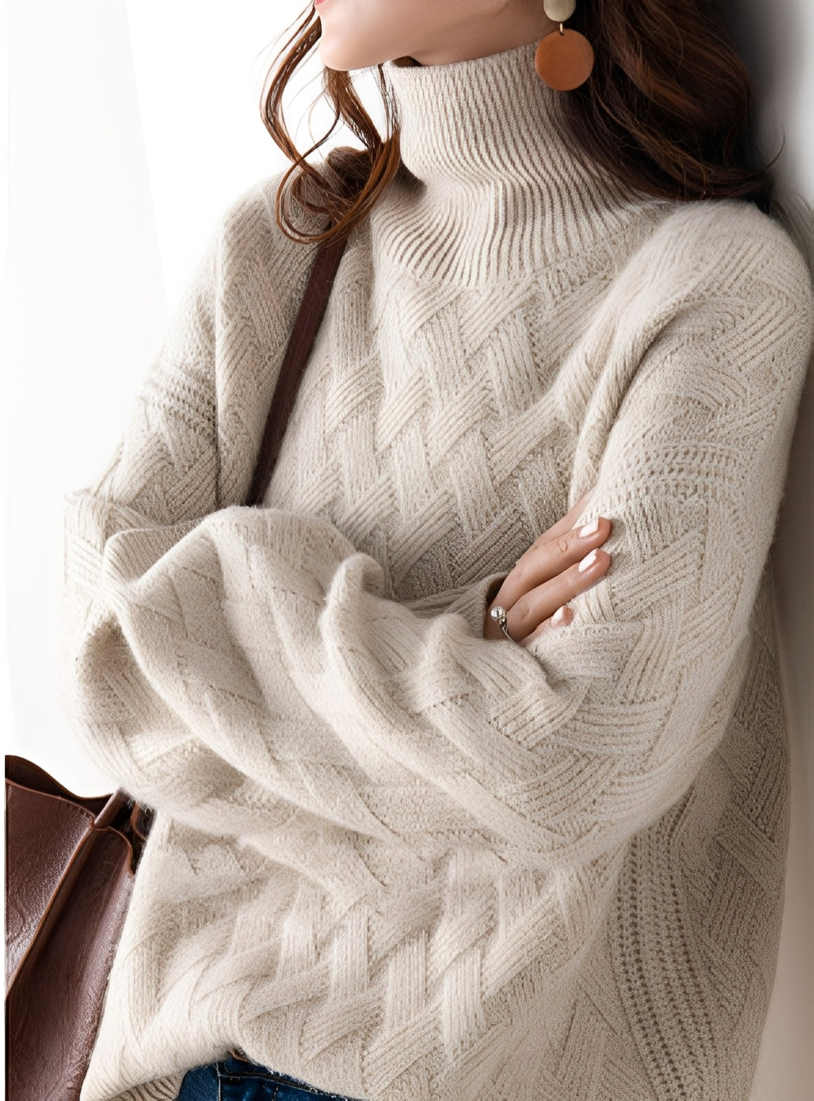 Pull Col Roulé Doux et Élégant pour Femme