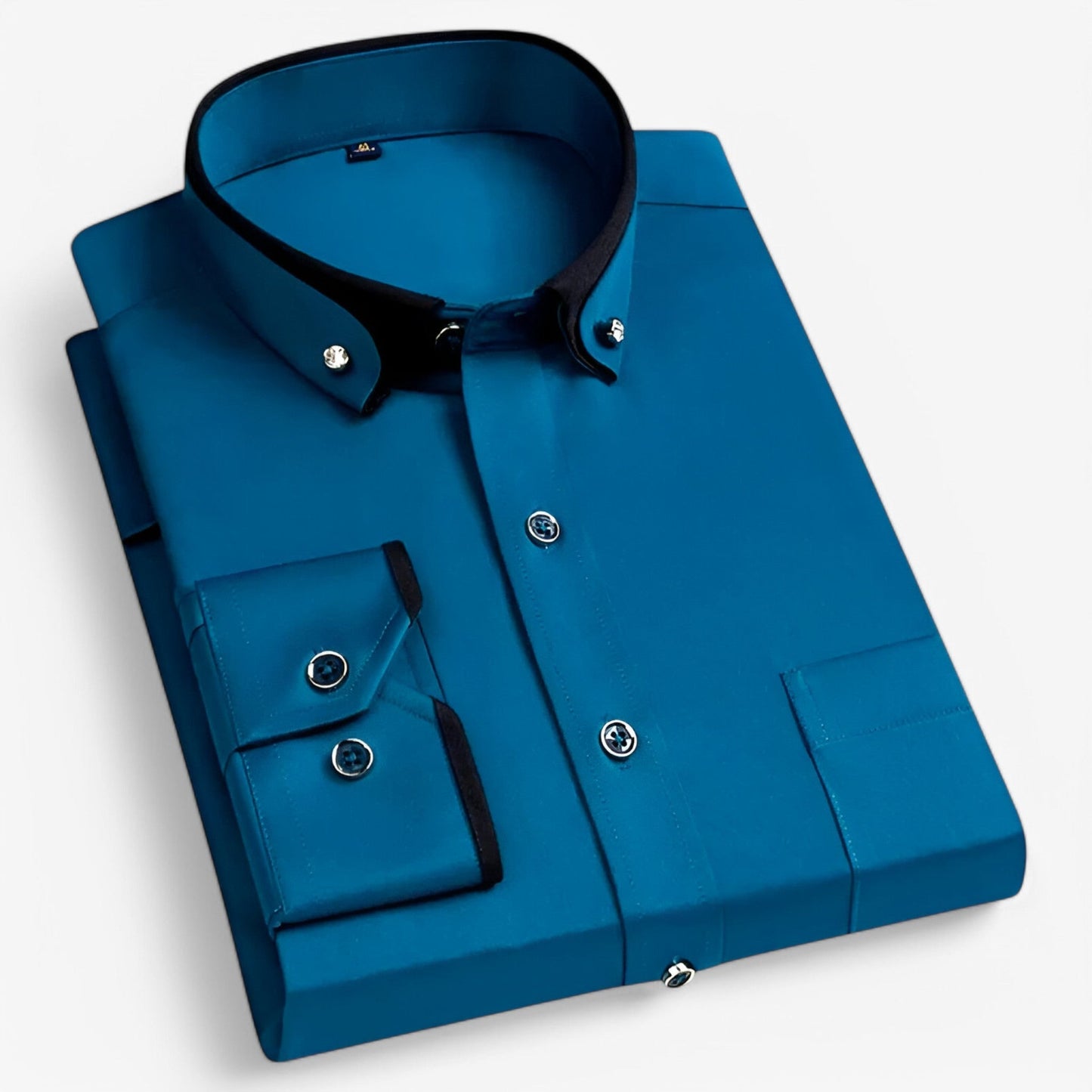 Chemise Homme à Col Contraste Décontractée et Confortable