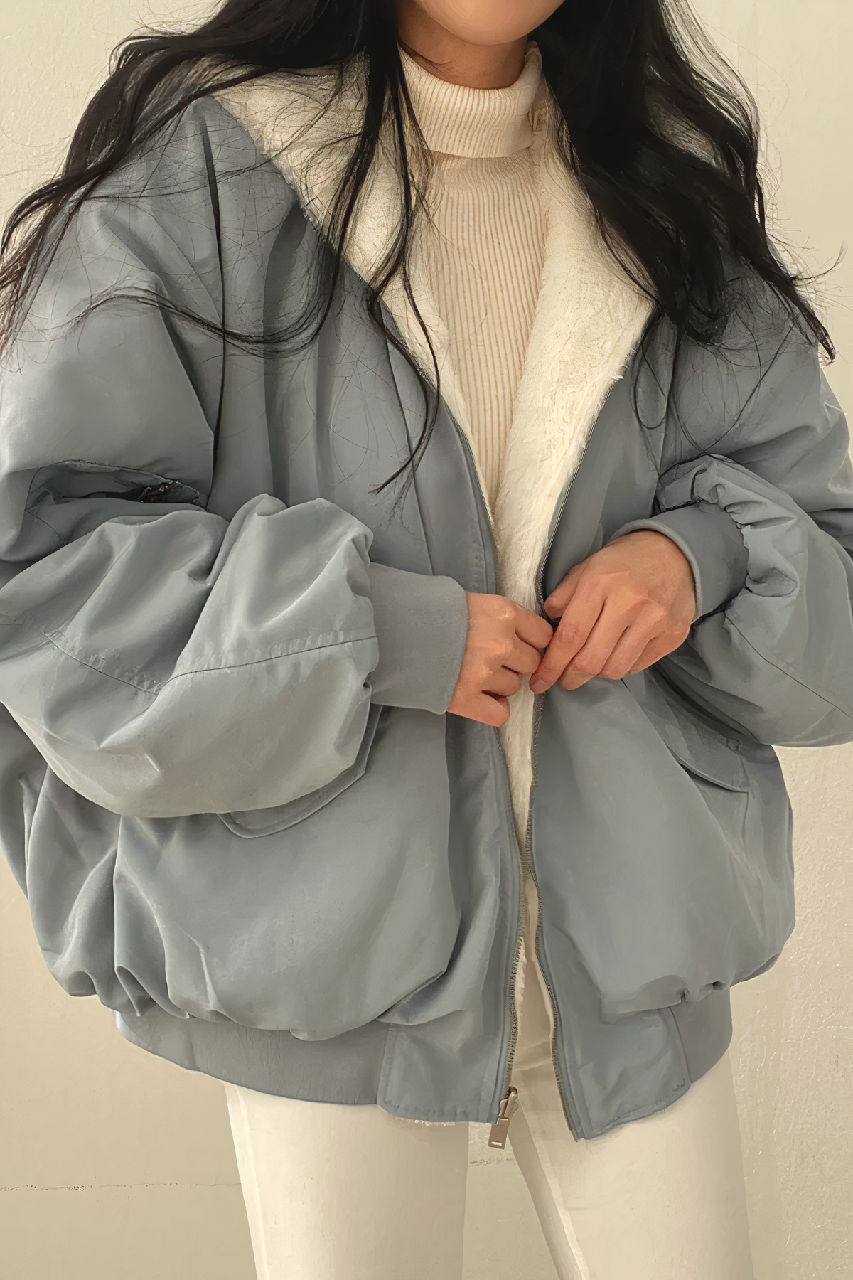 Manteau femme hiver chaud avec capuche et manches longues