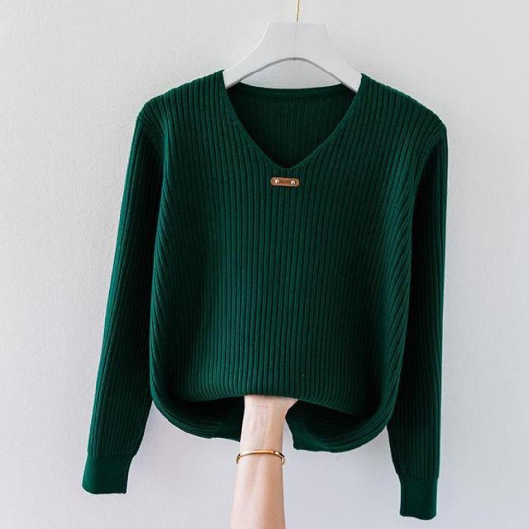 Pull femme noir épais manches longues hiver