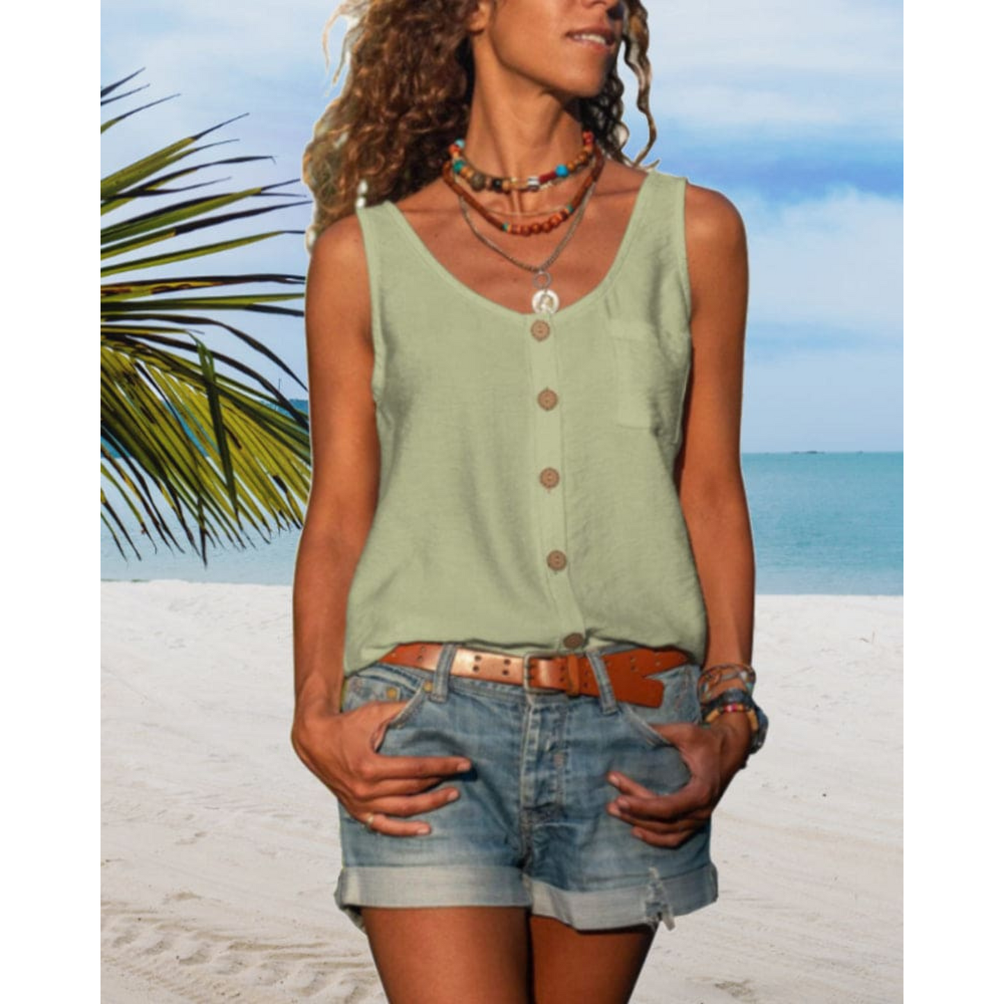 T-shirt Femme Décontracté Col V