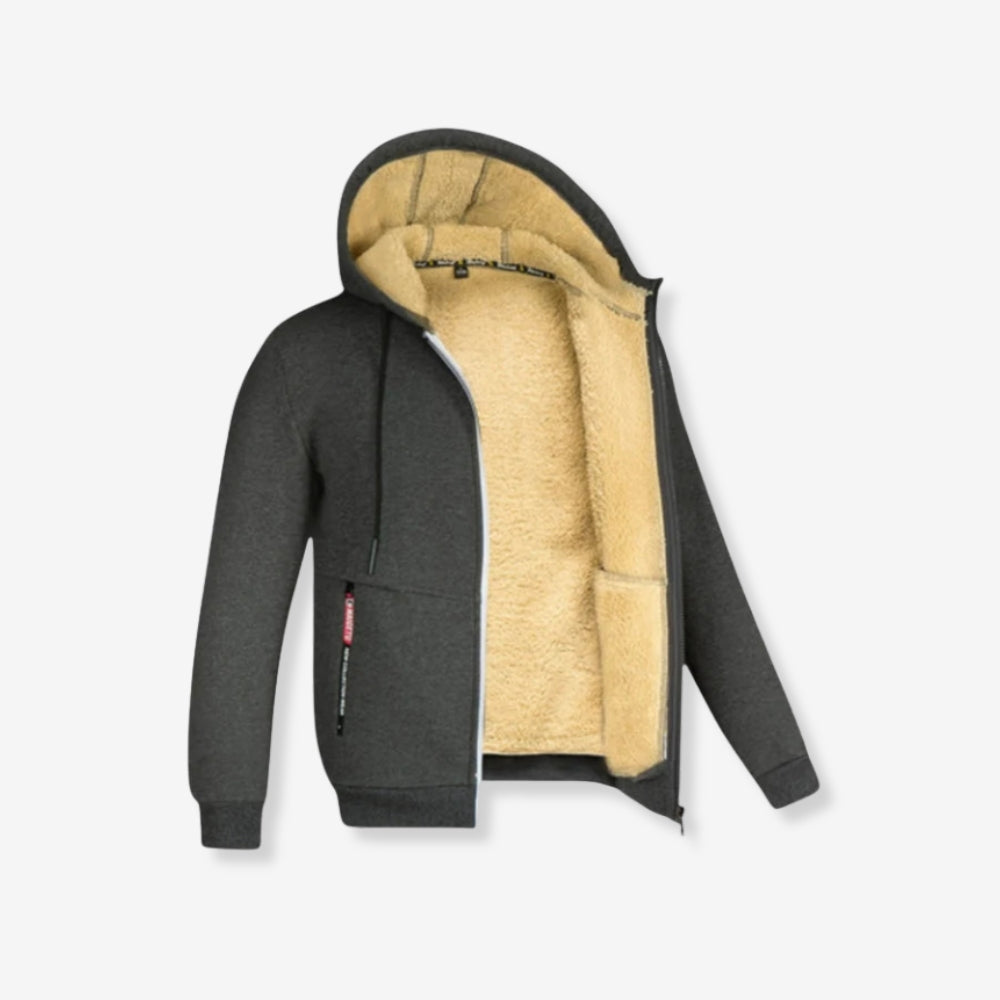 Sweat à capuche polaire doux et chaud pour homme