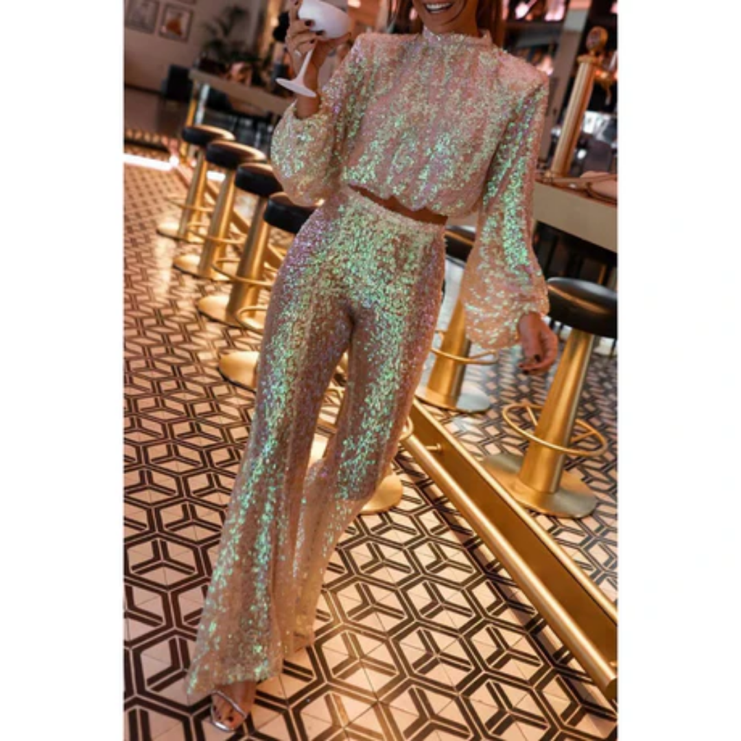 Robe de Soirée Féminine Élégante Paillettes - luxestyle