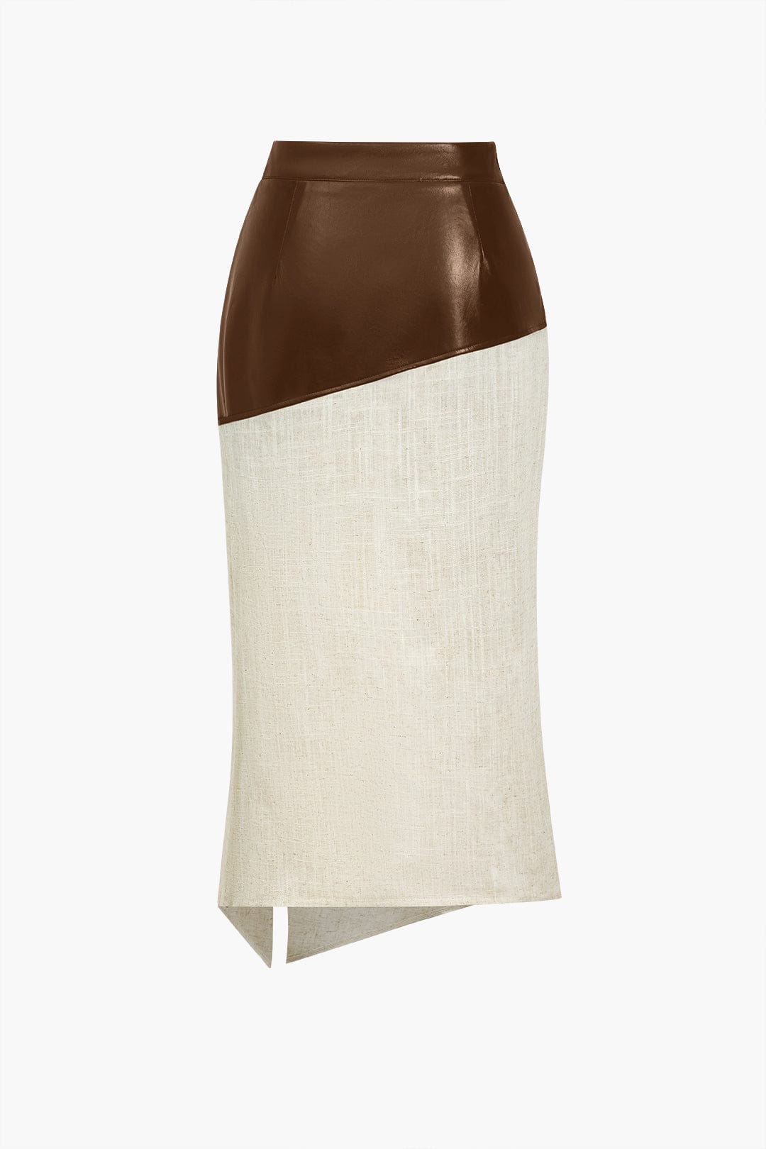 Jupe Mi-Longue en Cuir Imitation Élégante