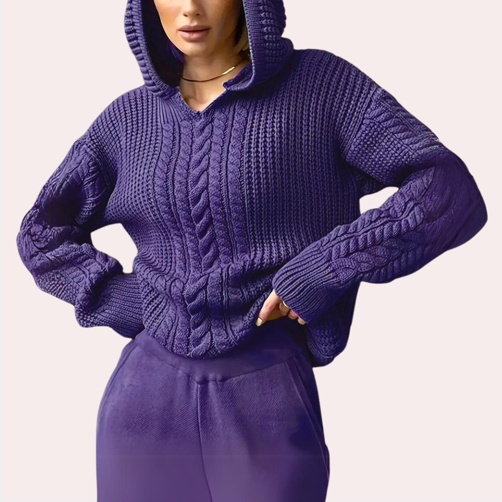 Pull à Capuche Femme Élégant et Confortable