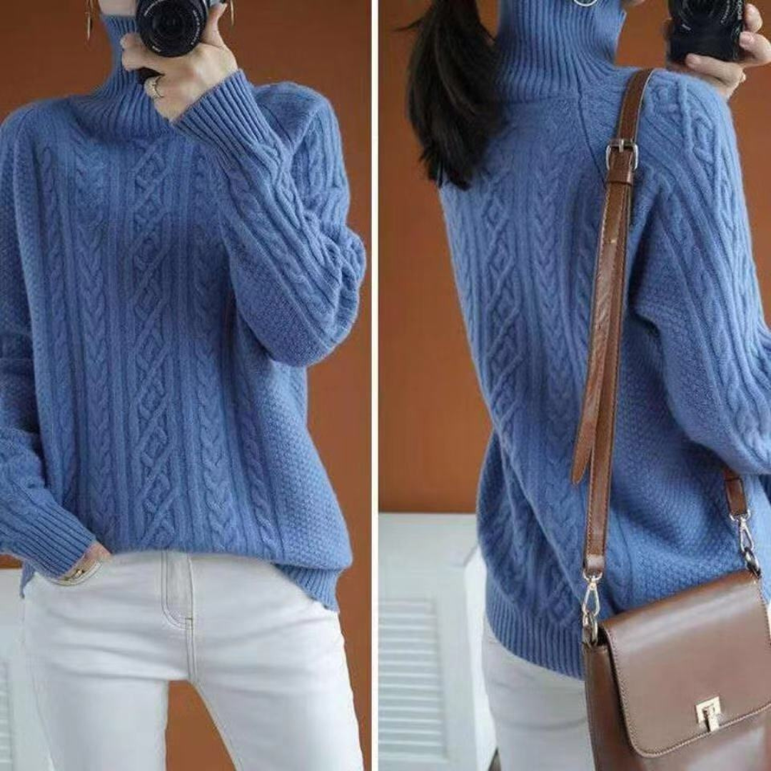 Pull Femme Chaud et Confortable en Laine Mélange