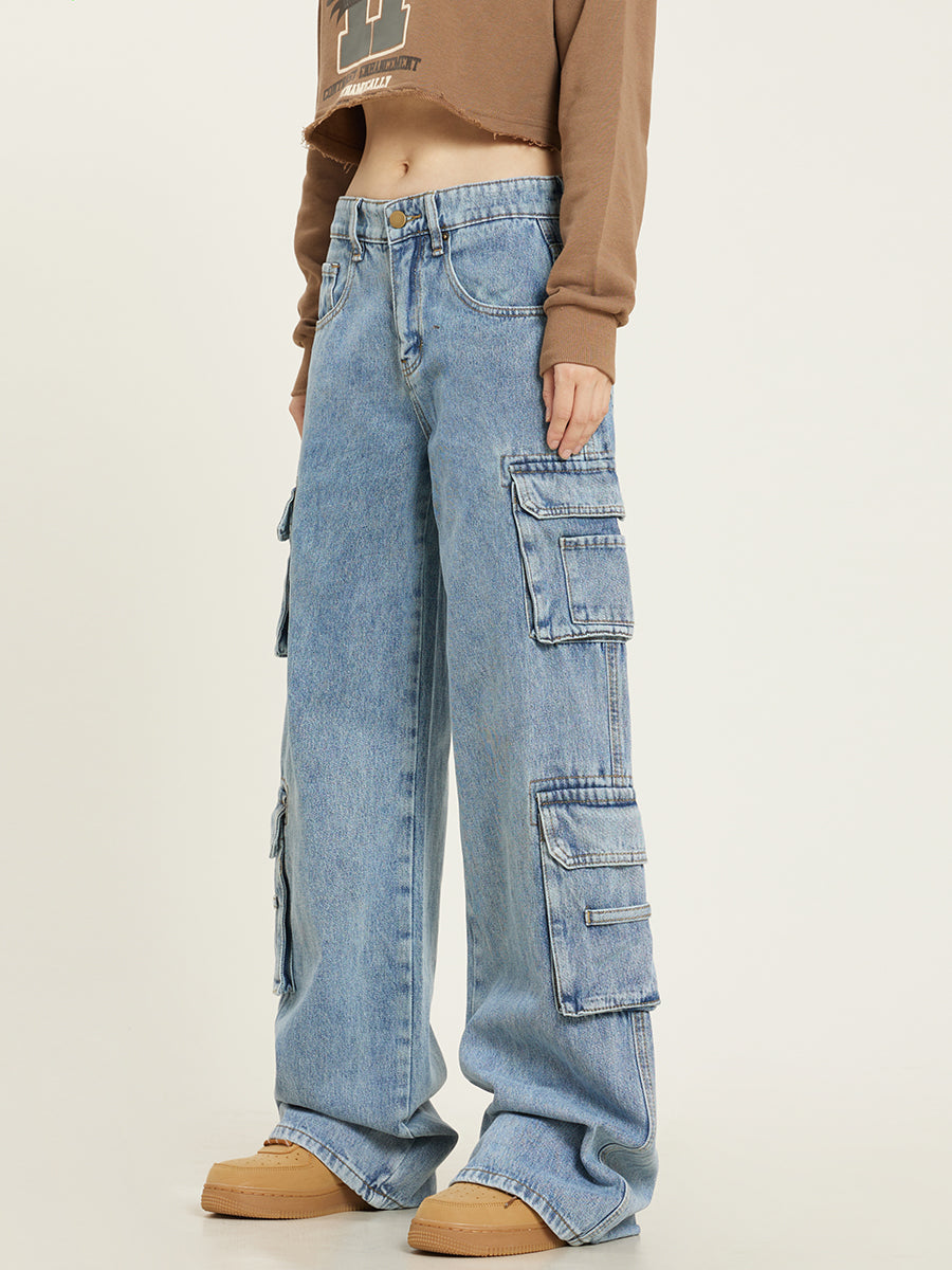 Pantalon Cargo Homme Coton Large Poches Multiples