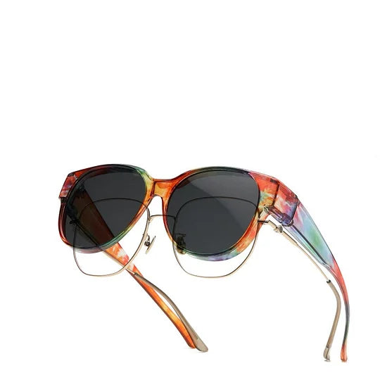 Lunettes de Soleil Femme Polarisées Protection UV400 Style Œil de Chat