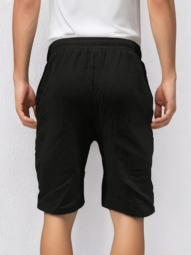 Pantalon Lin Cuir Court pour Homme
