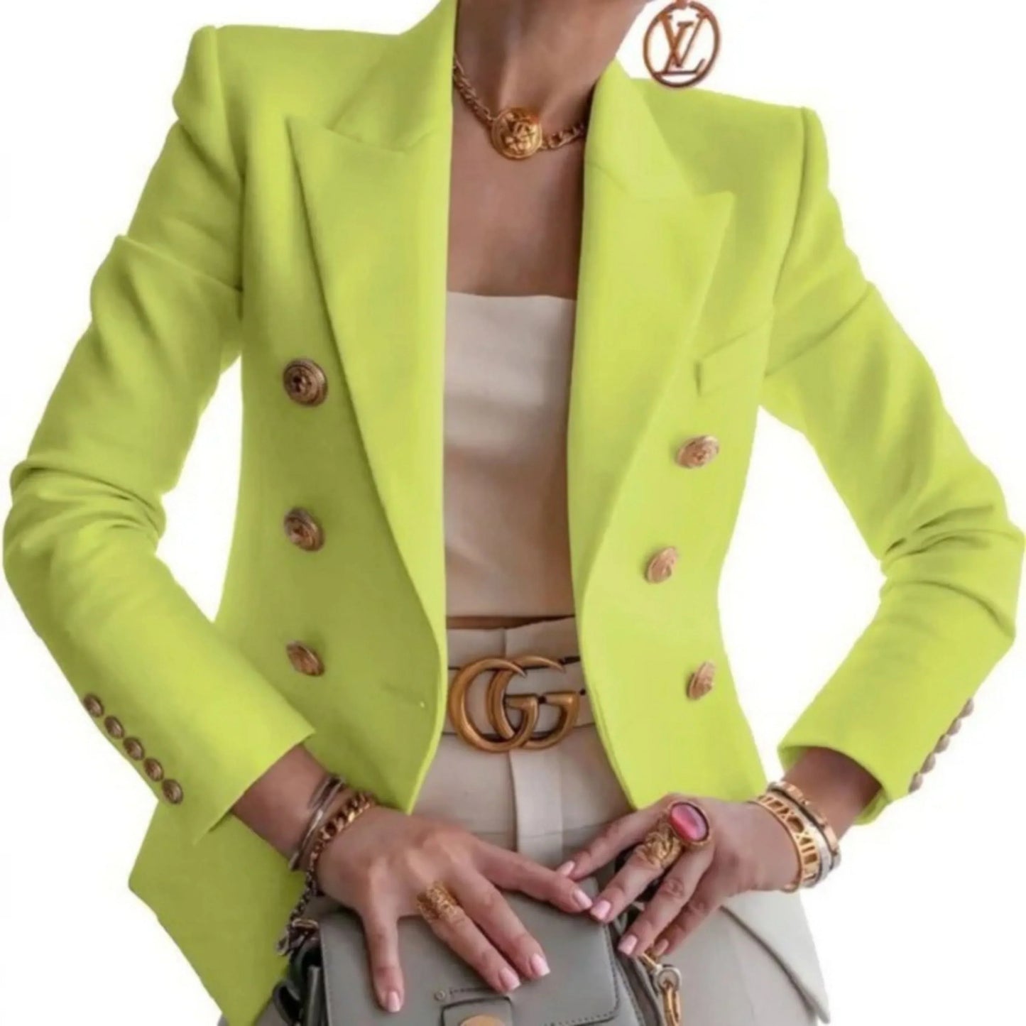 Veste Femme Chic en Cuir Noir Élégant