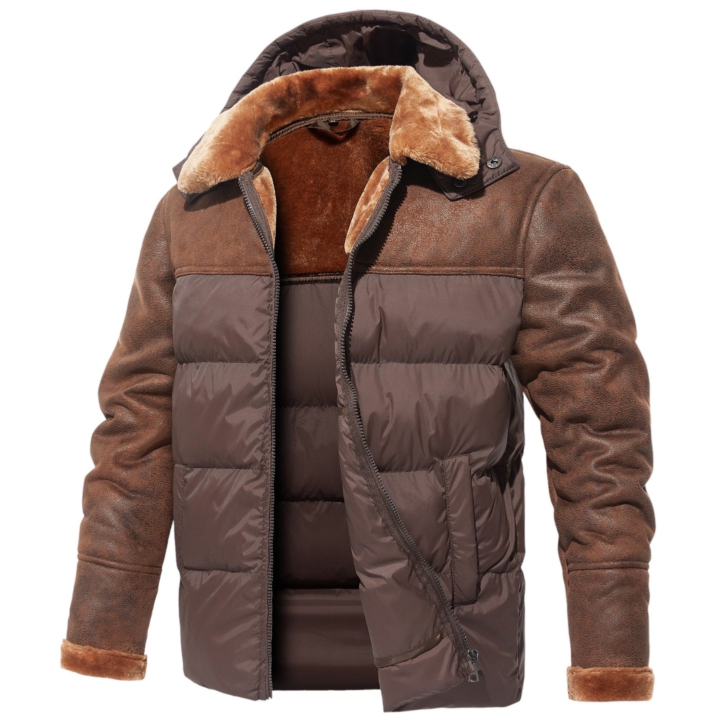 Parka Homme Hiver chaud avec Capuche Amovible