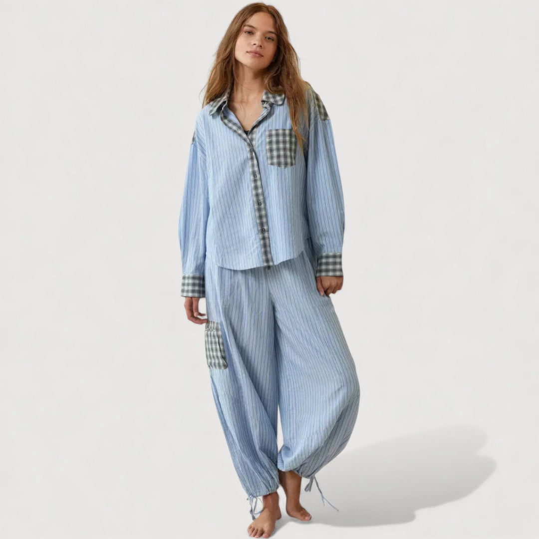 Pyjama Deux Pièces Homme Confort Léger Respirant
