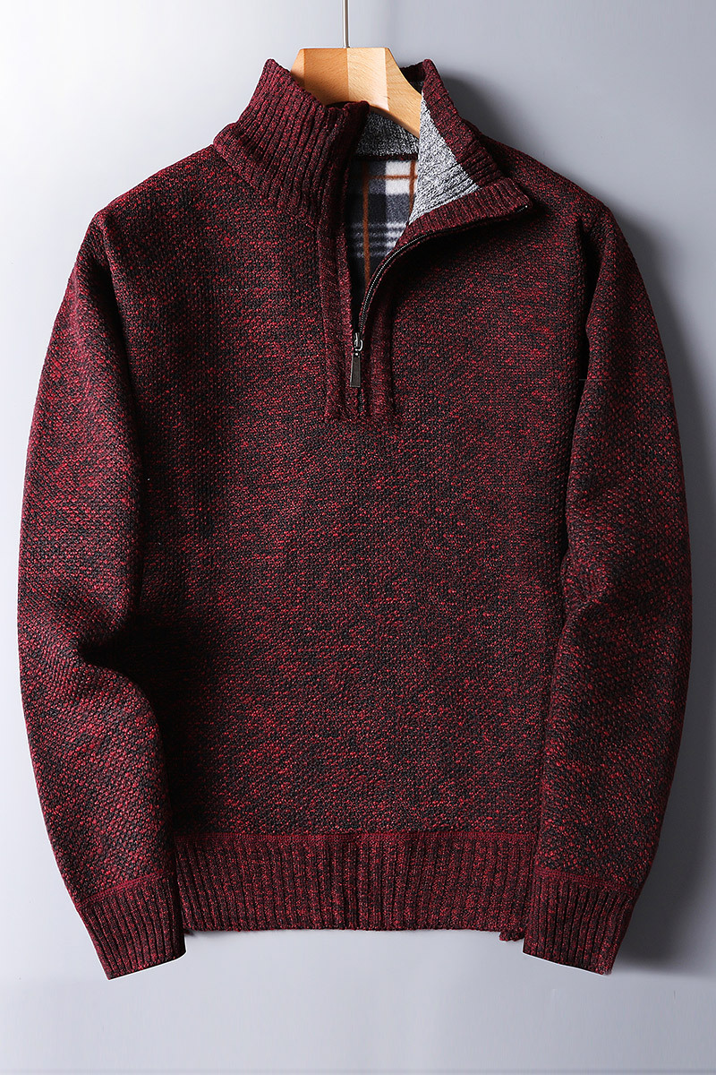 Pull Homme Molletonné à Fermeture Éclair