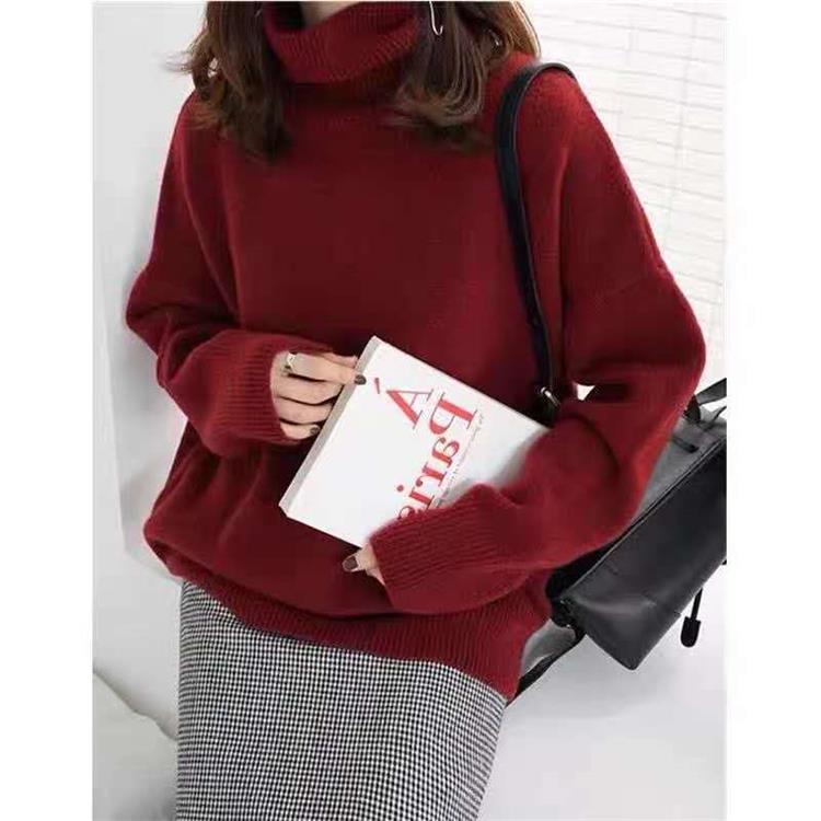Pull Femme Col Roulé Laine Mérinos Chaud
