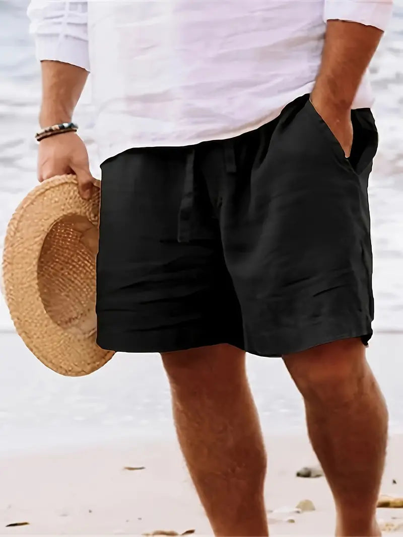 Short de Sport Brun Homme avec Ceinture Élastique