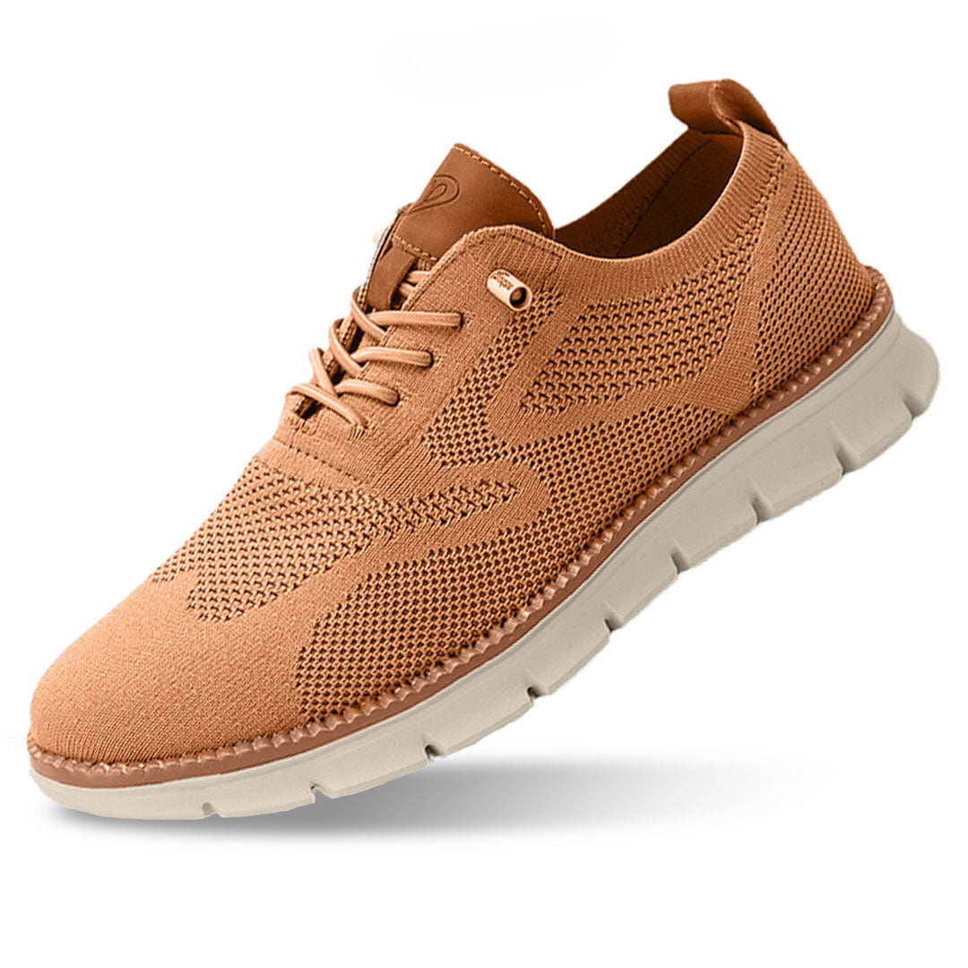 Chaussure running homme légère et respirante beige