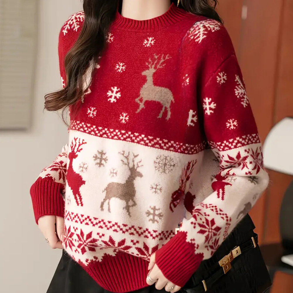 Pull de Noël Femme Chic et Doux - PanierRoyale