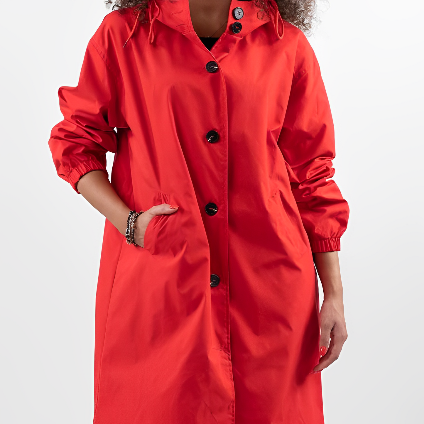 Imperméable Femme Capuche Turquoise Clair