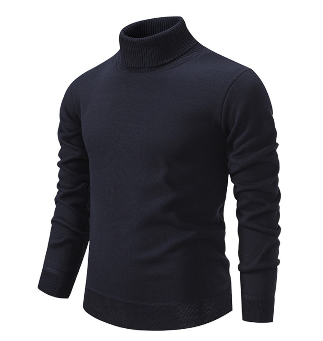 Pull Homme Col V en Laine Chaude Marron