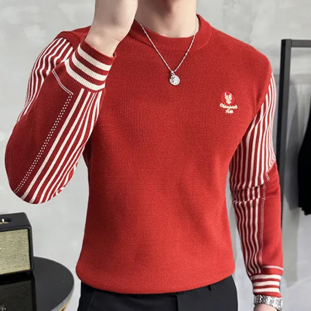 Pull à Rayures Classique pour Homme - PanierRoyale