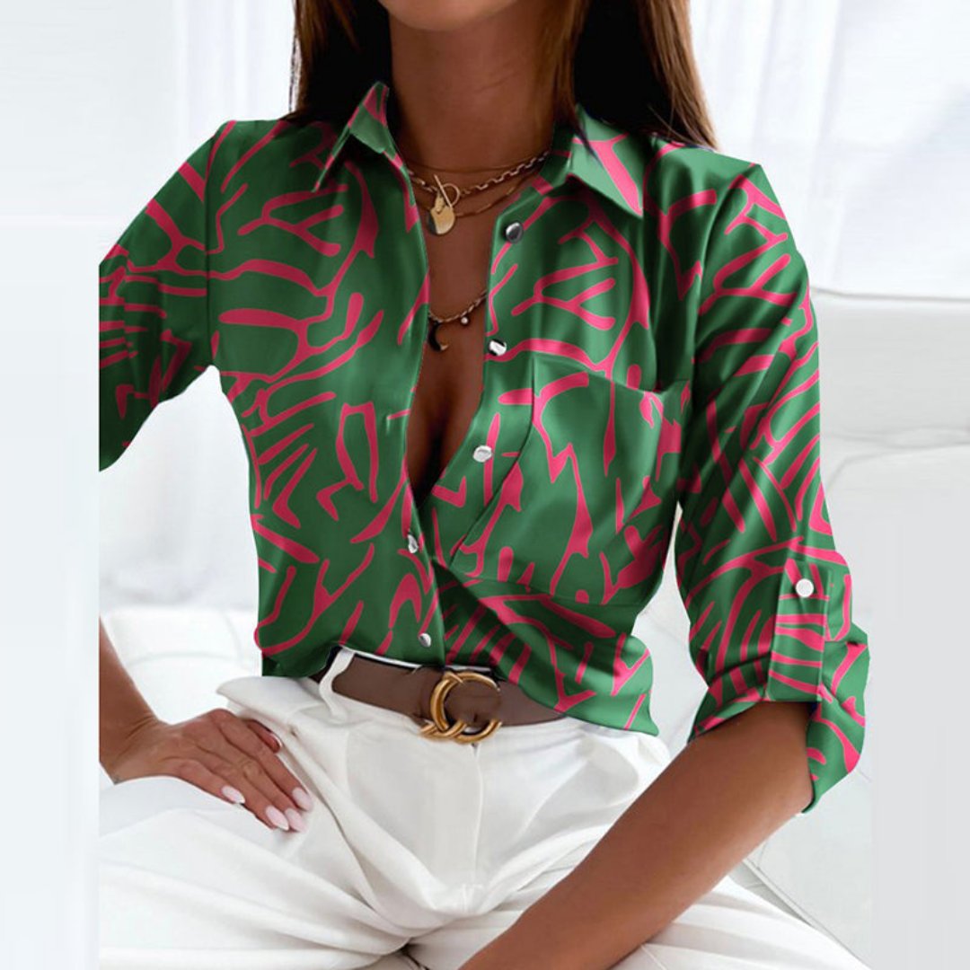 Blouse Colorée Imprimée Femme