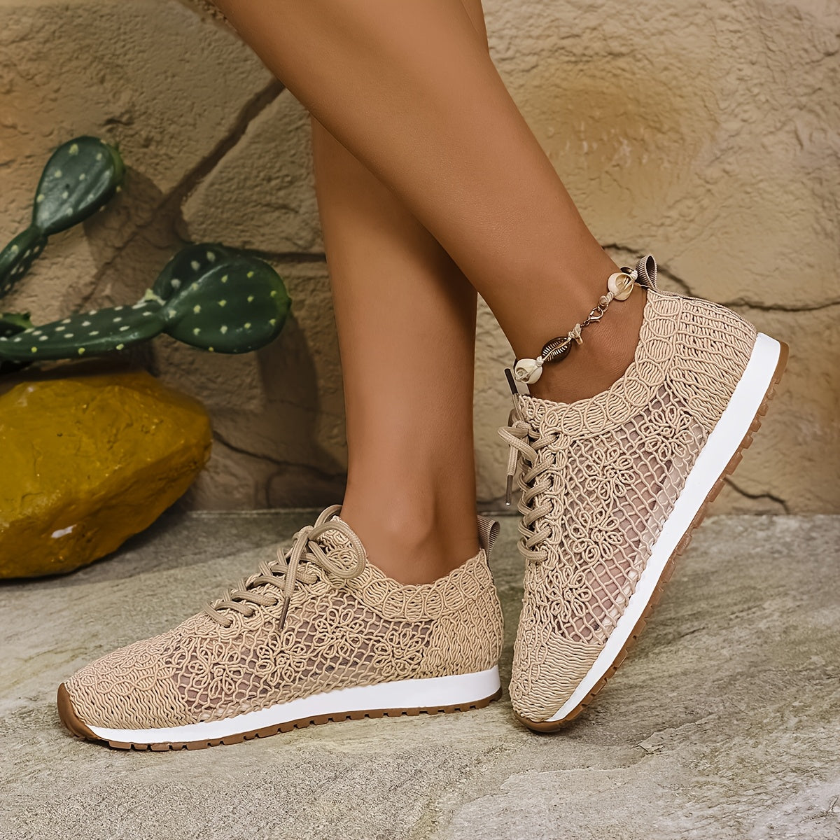 AeraSway™ – Basket Femme Été Légère, Respirante & Confortable à Lacets