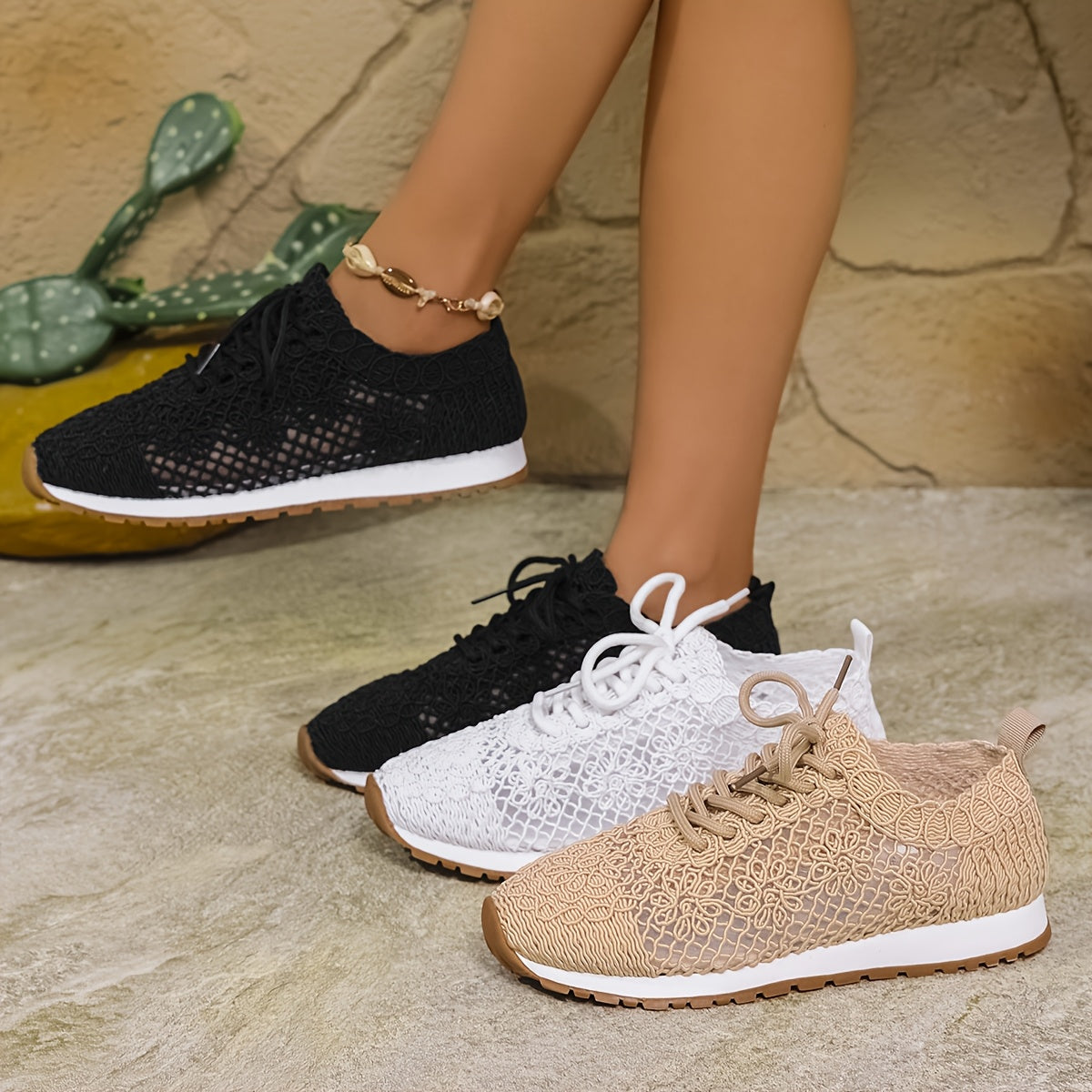 AeraSway™ – Basket Femme Été Légère, Respirante & Confortable à Lacets