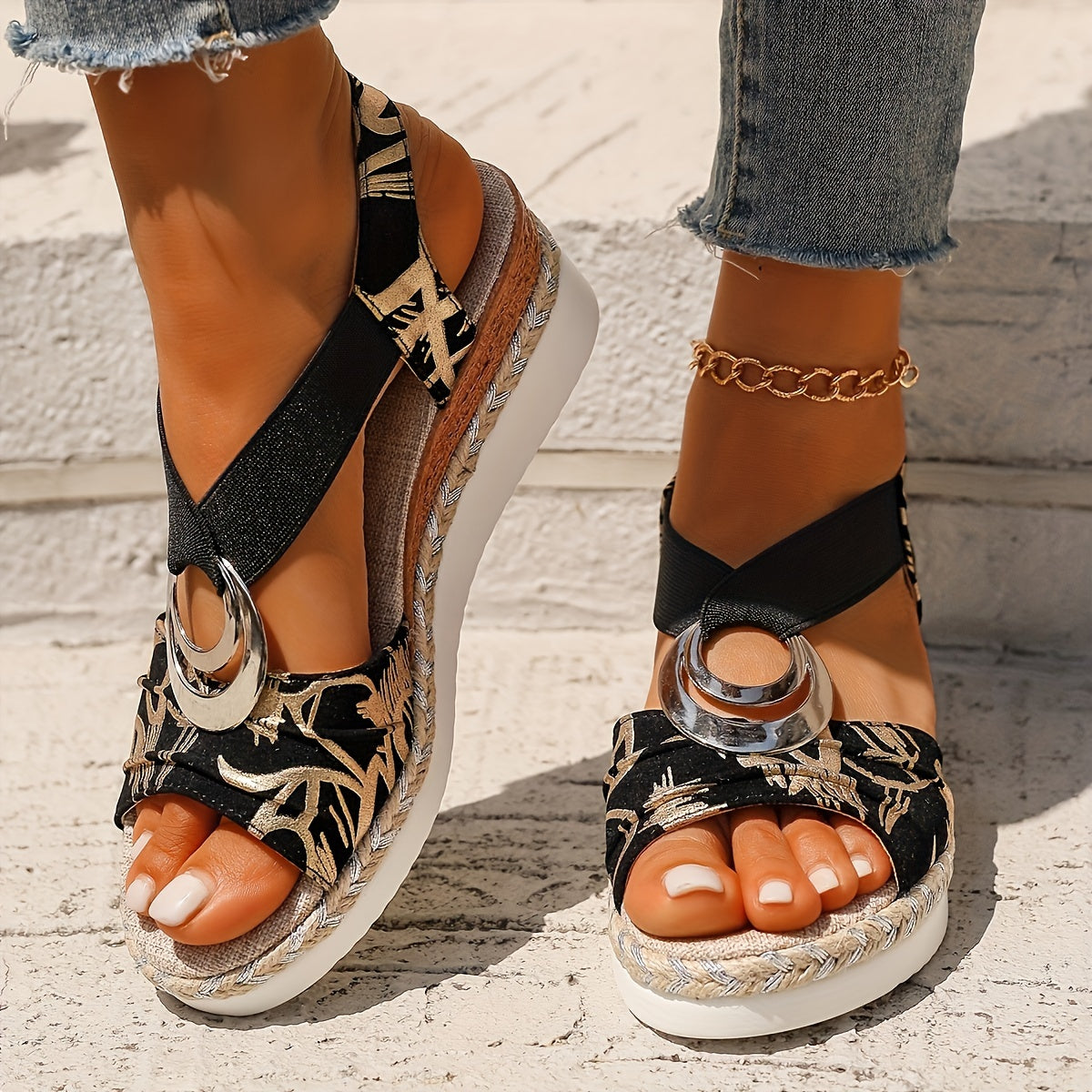 AeriaRise™ – Sandales Femme Confort Compensées