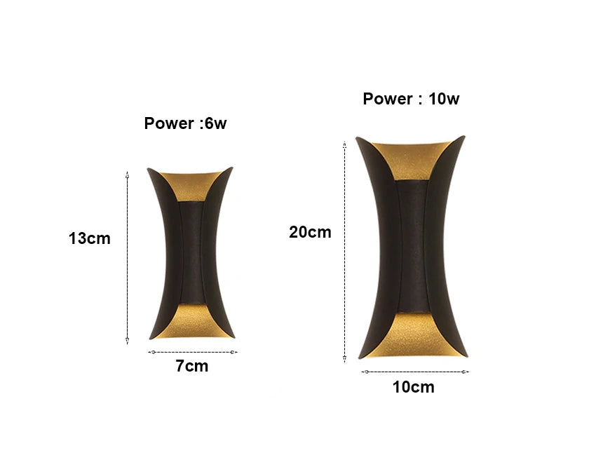 Alurex™ – Applique Murale Extérieure Élégante en Aluminium LED 6W/12W