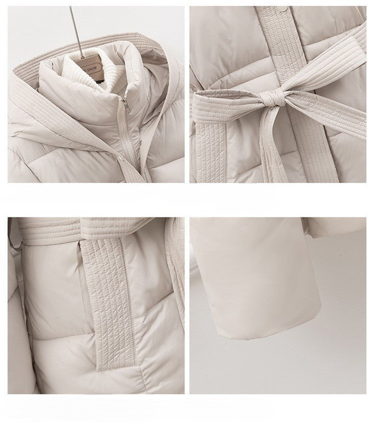 Arctavia™ – Manteau d’Hiver Femme Longue Matelassée avec Ceinture Élégante