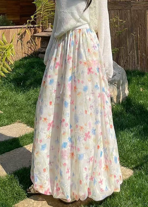 Jupes en soie légères à taille élastique pour femme été - EasyApparels