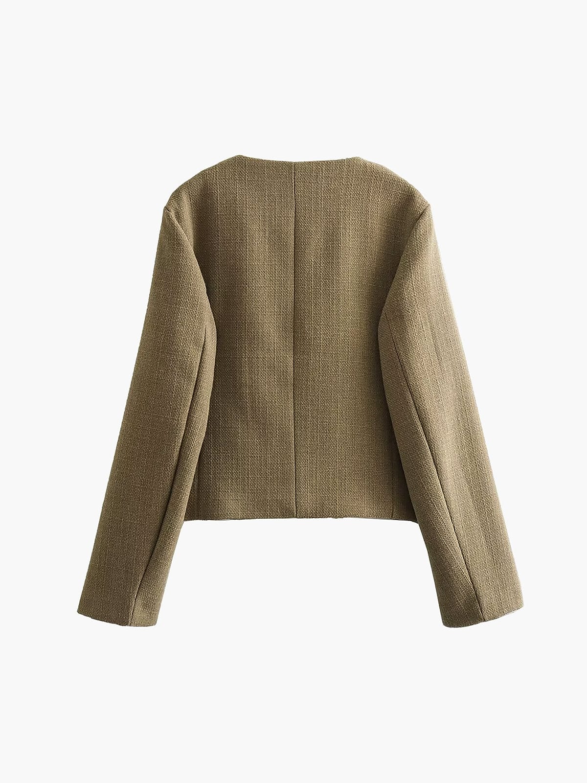 Veste Femme Tweed Élégante à Boutons Dorés
