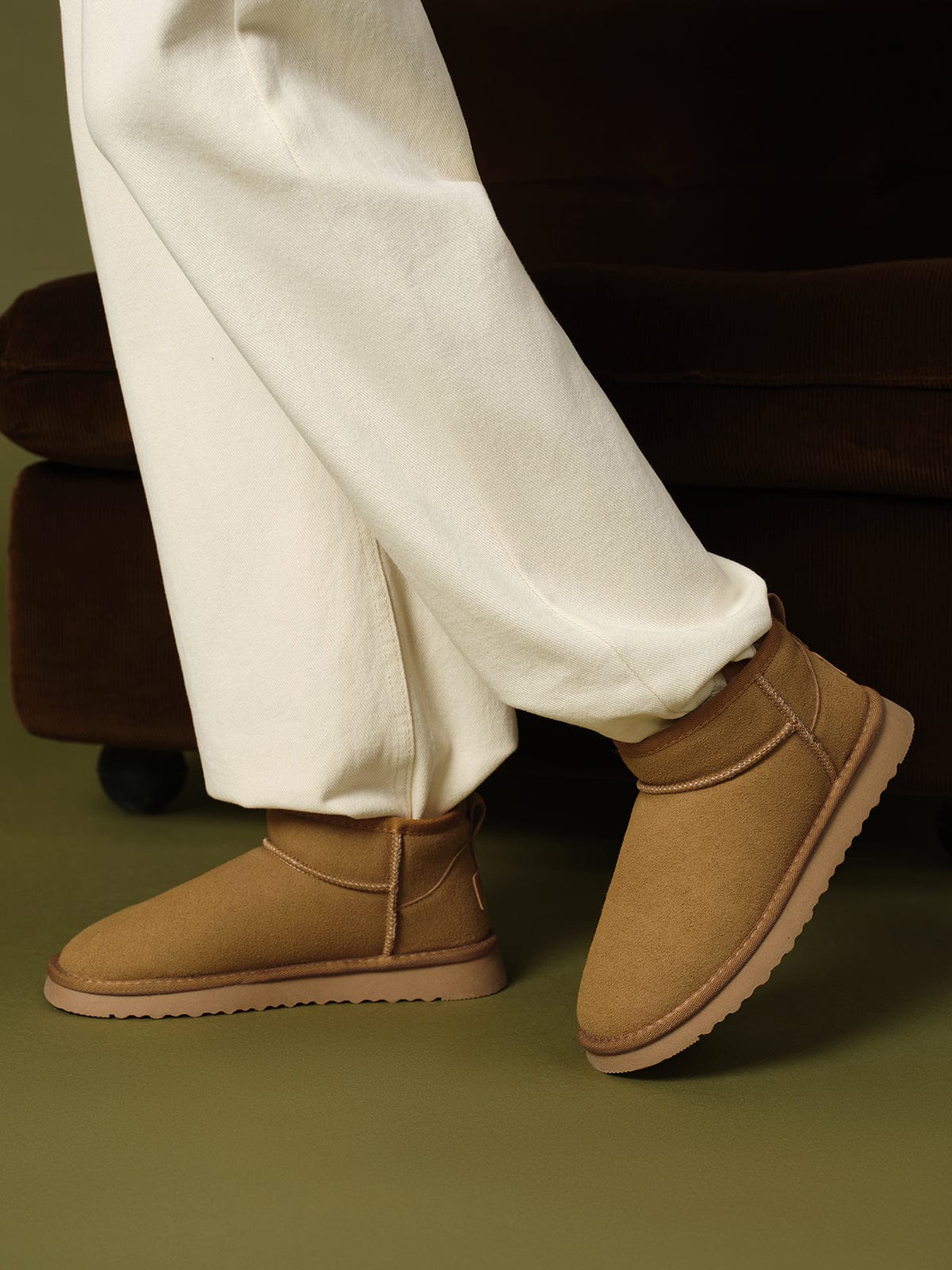 Bottes Hiver Chaudes en Laine Douce
